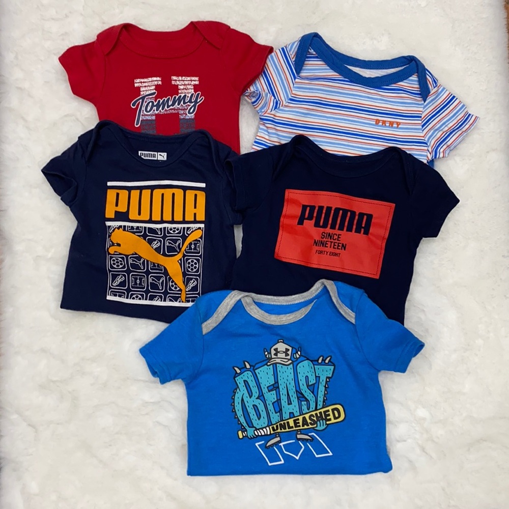 Infant Bundle of Assorted Brands onesies (5) 3-6M